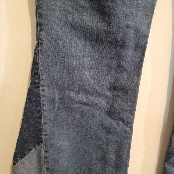 Driftwood Cleo Besties Trilogy Contrast Color Denim Flare Leg Jeans Size 32 - Picture 6 of 17